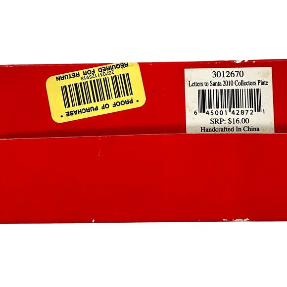 Christopher Radko “Letters to Santa” 2010 Collectors Plate 1135 of 1500-NEW! - Picture 2 of 8